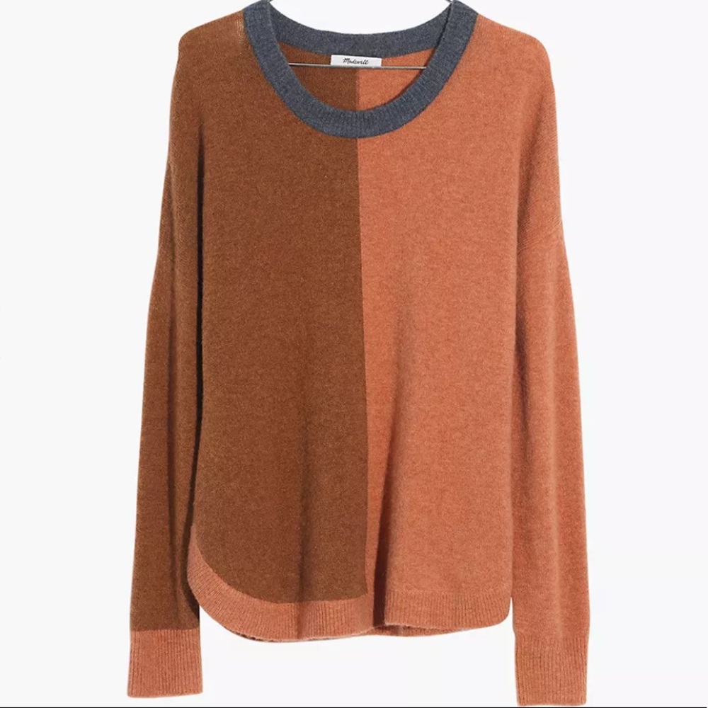 Madewell colorblock sweater in coziest yarn